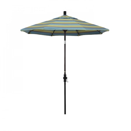 California Umbrella Patio Umbrella, Octagon, 102.5" H, Sunbrella Fabric, Astoria Lagoon 194061024287