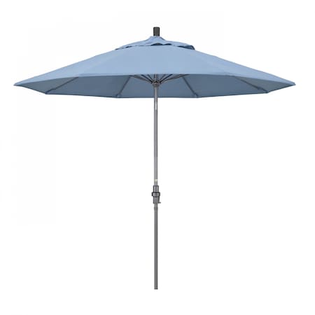 California Umbrella Patio Umbrella, Octagon, 101" H, Sunbrella Fabric, Air Blue 194061024898