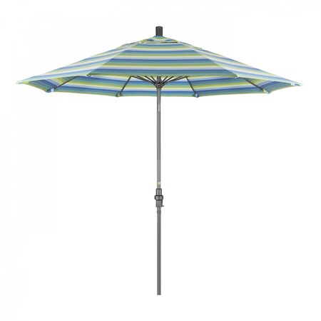 California Umbrella Patio Umbrella, Octagon, 101" H, Sunbrella Fabric, Seville Seaside 194061025123