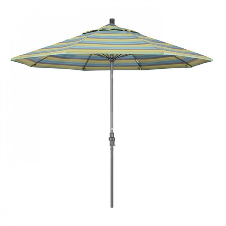 California Umbrella Patio Umbrella, Octagon, 101" H, Sunbrella Fabric, Astoria Lagoon 194061025147