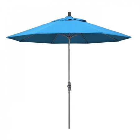 California Umbrella Patio Umbrella, Octagon, 101" H, Sunbrella Fabric, Canvas Cyan 194061025154