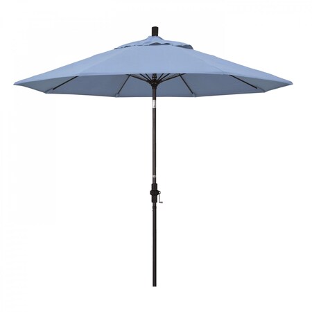 California Umbrella Patio Umbrella, Octagon, 101" H, Sunbrella Fabric, Air Blue 194061025796