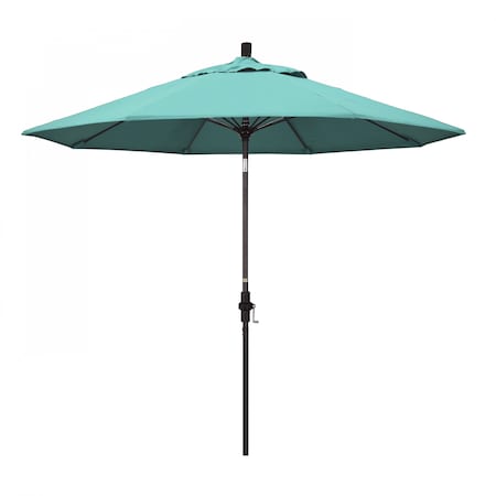 California Umbrella Patio Umbrella, Octagon, 101" H, Sunbrella Fabric, Aruba 194061025833