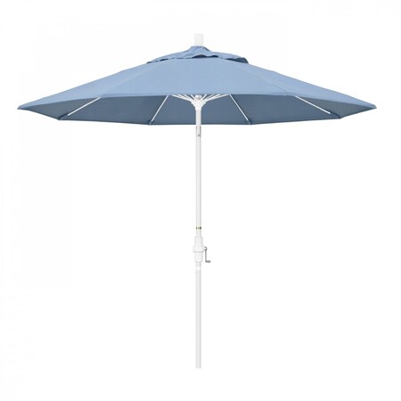 California Umbrella Patio Umbrella, Octagon, 101" H, Sunbrella Fabric, Air Blue 194061026694