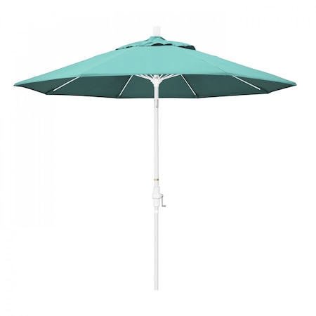 California Umbrella Patio Umbrella, Octagon, 101" H, Sunbrella Fabric, Aruba 194061026731