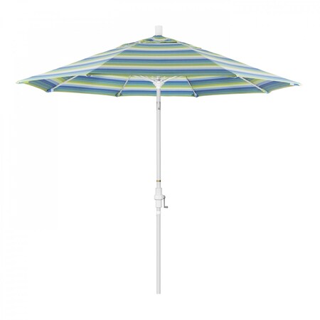 California Umbrella Patio Umbrella, Octagon, 101" H, Sunbrella Fabric, Seville Seaside 194061026922