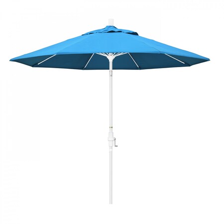 California Umbrella Patio Umbrella, Octagon, 101" H, Sunbrella Fabric, Canvas Cyan 194061026953