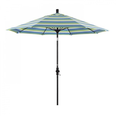 California Umbrella Patio Umbrella, Octagon, 101" H, Sunbrella Fabric, Seville Seaside 194061027820