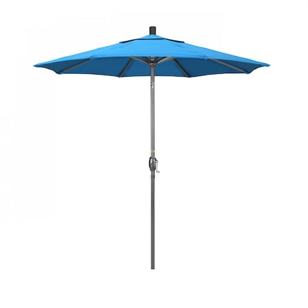 California Umbrella Patio Umbrella, Octagon, 95.5" H, Sunbrella Fabric, Canvas Cyan 194061028896