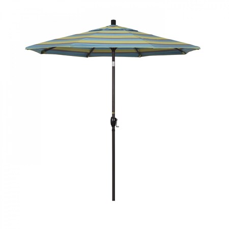 California Umbrella Patio Umbrella, Octagon, 95.5" H, Sunbrella Fabric, Astoria Lagoon 194061029749