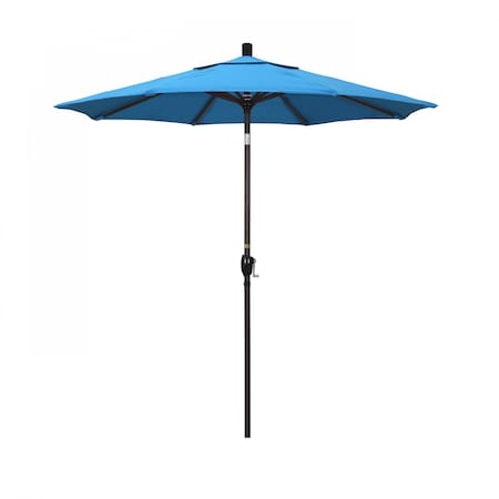 California Umbrella Patio Umbrella, Octagon, 95.5" H, Sunbrella Fabric, Canvas Cyan 194061029756