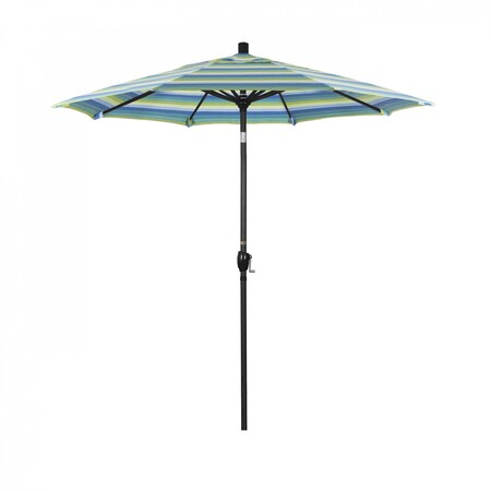 California Umbrella Patio Umbrella, Octagon, 95.5" H, Sunbrella Fabric, Seville Seaside 194061031445
