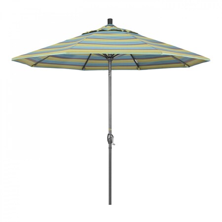 California Umbrella Patio Umbrella, Octagon, 101" H, Sunbrella Fabric, Astoria Lagoon 194061032329