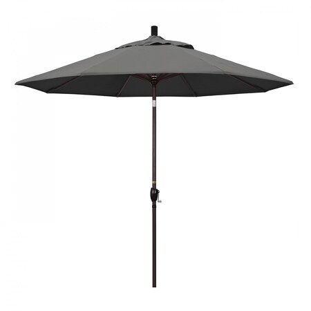 California Umbrella Patio Umbrella, Octagon, 101" H, Sunbrella Fabric, Charcoal 194061032923