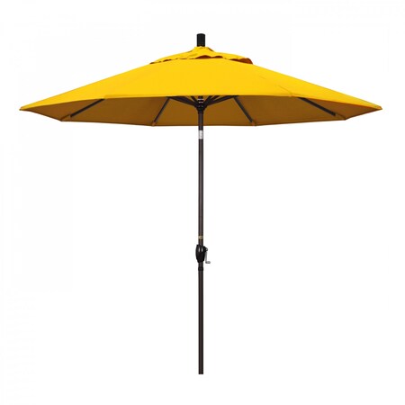 California Umbrella Patio Umbrella, Octagon, 101" H, Sunbrella Fabric, Sunflower Yellow 194061033111