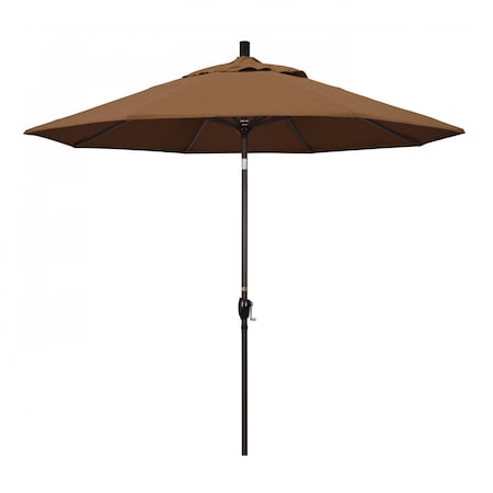 California Umbrella Patio Umbrella, Octagon, 101" H, Sunbrella Fabric, Teak 194061033159
