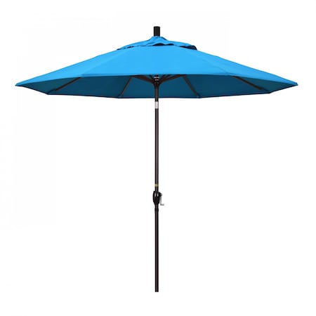 California Umbrella Patio Umbrella, Octagon, 101" H, Sunbrella Fabric, Canvas Cyan 194061033234