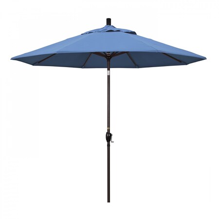 California Umbrella Patio Umbrella, Octagon, 101" H, Olefin Fabric, Frost Blue 194061033371
