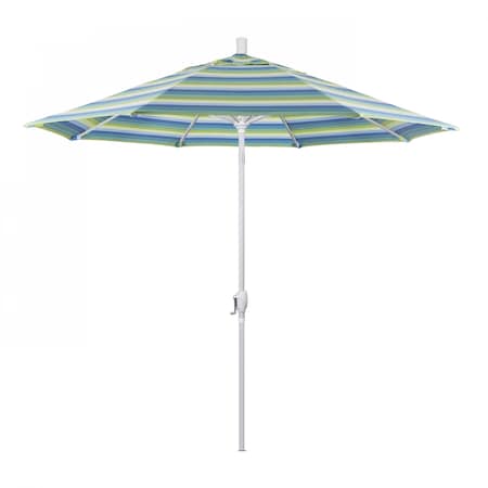 California Umbrella Patio Umbrella, Octagon, 101" H, Sunbrella Fabric, Seville Seaside 194061034101