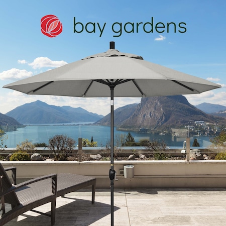 California Umbrella Patio Umbrella, Octagon, 101" H, Sunbrella Fabric, Granite 194061034699