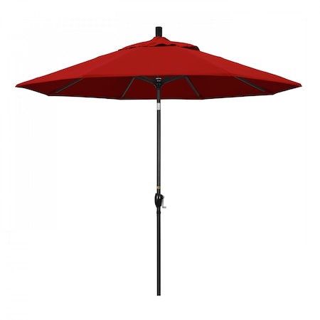 California Umbrella Patio Umbrella, Octagon, 101" H, Sunbrella Fabric, Jockey Red 194061034705