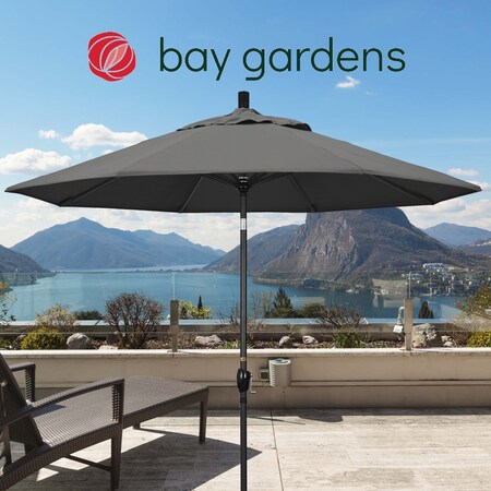 California Umbrella Patio Umbrella, Octagon, 101" H, Sunbrella Fabric, Charcoal 194061034729