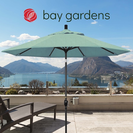 March Patio Umbrella, Octagon, 101" H, Sunbrella Fabric, Spa 194061034781