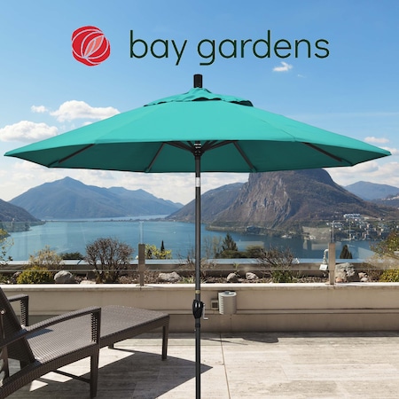 California Umbrella Patio Umbrella, Octagon, 101" H, Sunbrella Fabric, Aruba 194061034811