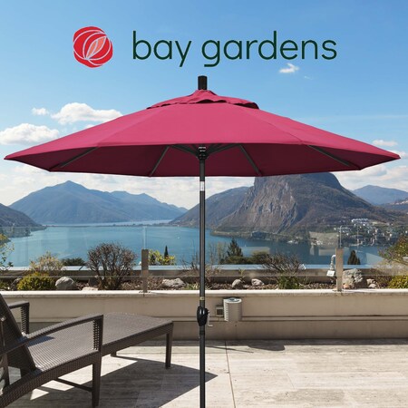 California Umbrella Patio Umbrella, Octagon, 101" H, Sunbrella Fabric, Hot Pink 194061034934