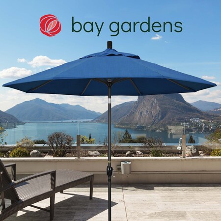 March Patio Umbrella, Octagon, 101" H, Sunbrella Fabric, Regatta GSPT908302-5493