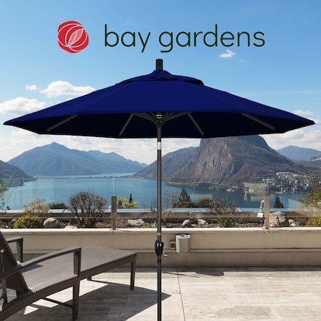 California Umbrella Patio Umbrella, Octagon, 101" H, Sunbrella Fabric, True Blue 194061034972