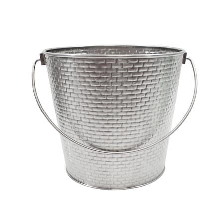Tablecraft Brkhse Coll, Rnd Pail W/Hndl, SS, 8.1"X7" GTSS87