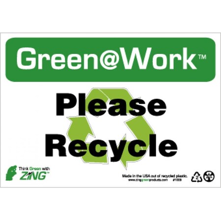 Nmc Please Recycle, 7x10, Recycle Plastic GW1009