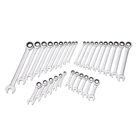 Gearwrench Ratchet Wrench Set, 32 PC, 72-T, 12 PT SAE 39327