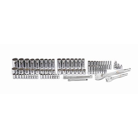 Gearwrench 76 Piece 1/4" & 3/8" Drive 12 Point Standard & Deep SAE/Metric Mechanics Tool Set 80948