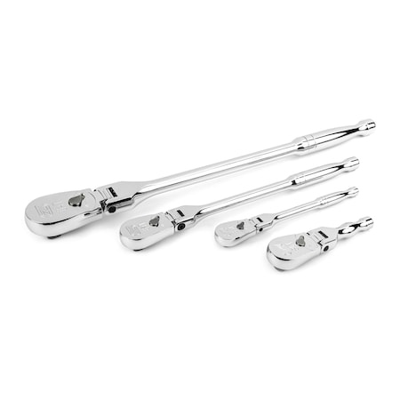 Gearwrench Flex Handle Ratchet Set, 4 Pc, 84 Tooth 81230A-07