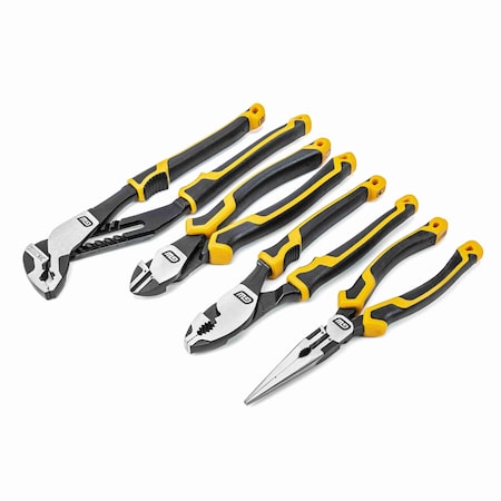 Gearwrench 4 Piece PITBULL Dual Material Mixed Plier Set 82203C-06