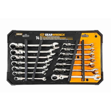 Gearwrench Flex Head Ratchet Combo Wrench 14 Pc 85141