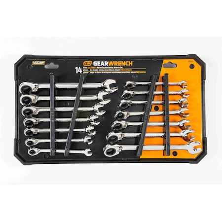 Gearwrench Rev Ratchet Combo, Metric Wrench 14Pc 85142