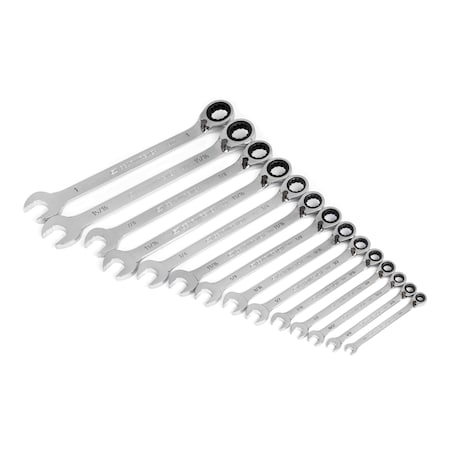 Gearwrench 14 Piece 90-Tooth 12 Point SAE Reversible Ratcheting Wrench Set 86660