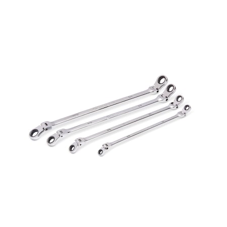 Gearwrench 4 Piece 90-Tooth 12 Point SAE GearBox Double Flex Ratcheting Wrench Set 86831