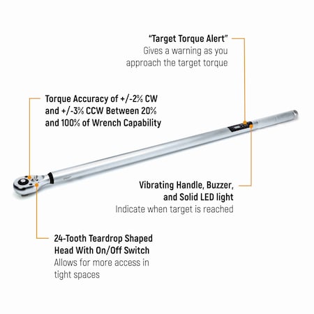 Gearwrench 3/4" Drive Electronic Torque Wrench 70-750 ft/lbs. 85082