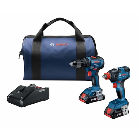 Bosch CordlessToolCombinationKit, (2)4.0Ah GXL18V-233B25