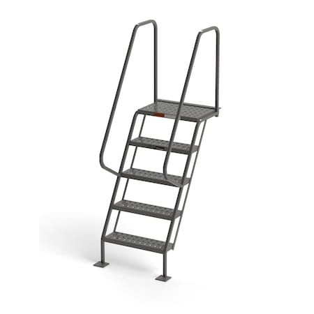 Ega Products 80" Overall H, All-Welded Access Stairway, 5 Steps, 300 lb. Load Capacity H002