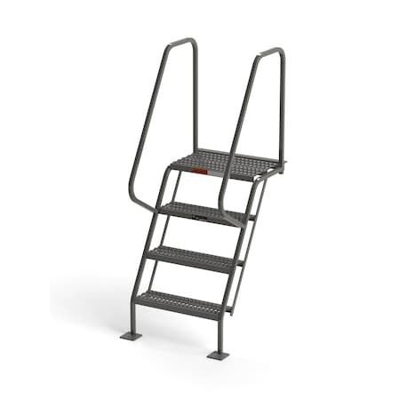 Ega Products 70" Overall H, All-Welded Access Stairway, 4 Steps, 300 lb. Load Capacity H010