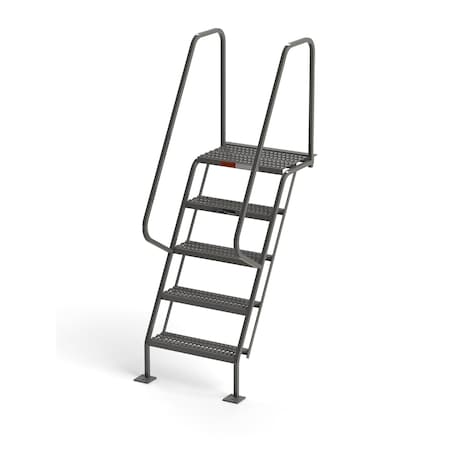 Ega Products 80" Overall H, All-Welded Access Stairway, 5 Steps, 300 lb. Load Capacity H011