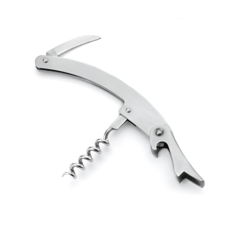 Tablecraft Premium Wine Key Corkscrew, Curved Blade H1228C