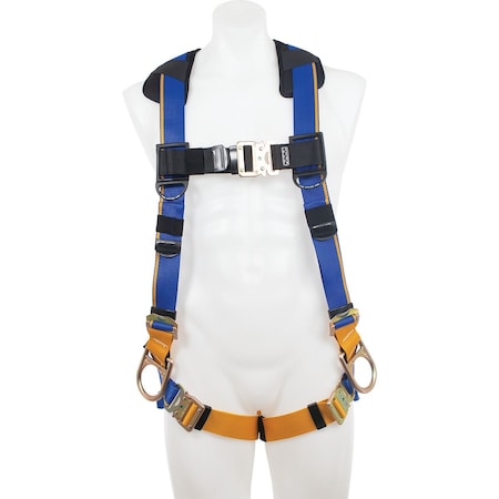 Werner Blue Armor Full Body Harness, M/L, 425 lb, Quick-Connect Chest/ Quick-Connect Leg Straps H133002