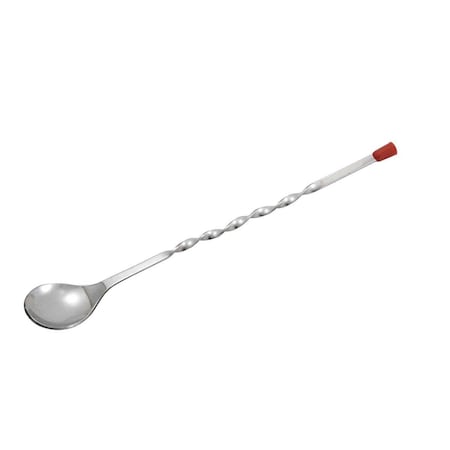 Tablecraft Red Knob Bar Spoon, Stainless Steel, 11" H501K