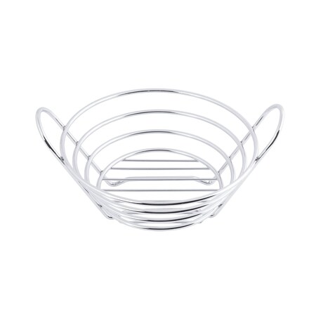 Tablecraft Meranda Rnd Basket, Chrm, 8"X3.5 H71758